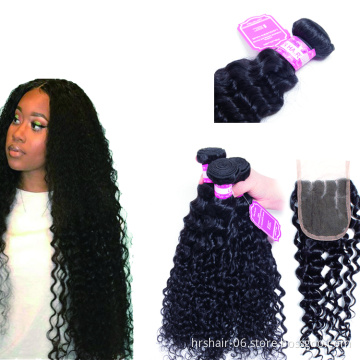 best selling products 2021 virgin unprocessed jerry curly 6-24 inch 4*4 closure